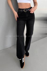 Smoked Denim Normal Waist Denim Pants