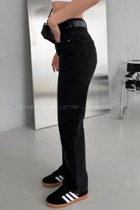 Smoked Denim Normal Waist Denim Pants