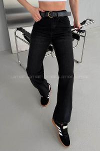 Smoked Denim Normal Waist Denim Pants