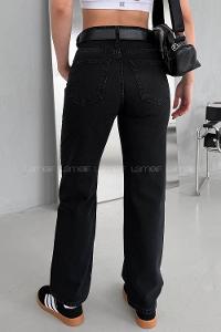 Smoked Denim Normal Waist Denim Pants