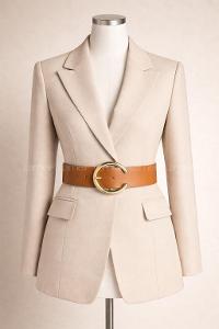 Lamelif Kadın Crow C Form Gold Tokalı