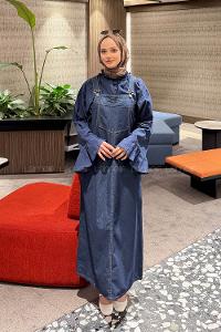 Lamelif Kot Salopet Koyu Mavi