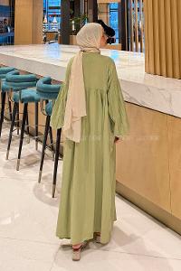 Mint Green-1 Medium Crew Neck Cotton Dresess