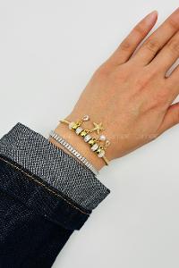 Lamelif Gold Yıldız Charmlı Pandora Bileklik