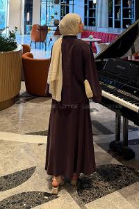 Lamelif Gömlek-Etek Tesettür Takım Mürdüm