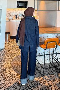 Lamelif Kot Ceket-Pantolon Takım Koyu Mavi