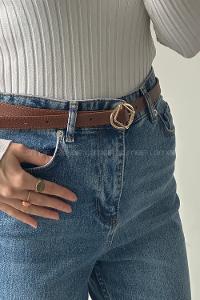 Brown Belted Silver Belt