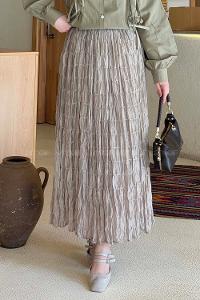 Lamelif Krinkıl Etek Bej