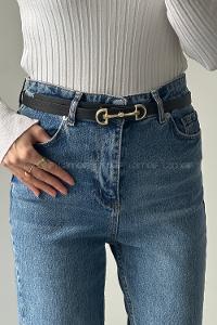 Black Belted Silver Belt