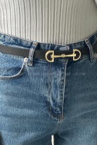 Black Belted Silver Belt