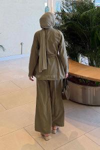 Lamelif Tensel Toka Detaylı Takım Haki