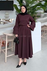 Lamelif Etekli Takım Mürdüm