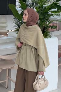 Lamelif Şallı Bluz Bej