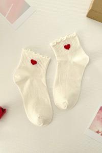 Lamelif 3lü Fırfırlı Kalpli Çorap