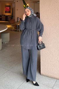 Lamelif Bağlamalı Takım Antrasit