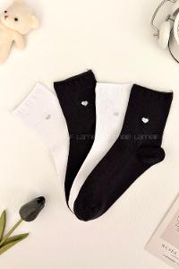 Lamelif 2li Dikişsiz Kalpli Çorap