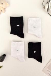 Lamelif 2li Dikişsiz Kalpli Çorap