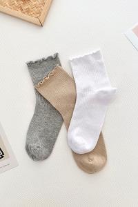 Lamelif 3lü Fırfırlı Kolej Çorap