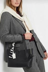 Lamelif Fular Detaylı El Ve Omuz Çantası Kadın Siyah