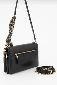 Lamelif Walentıa Gold Detaylı Kadın Çapraz Çanta Siyah