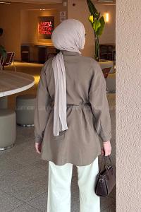 Soft Brown Shirt Collar Long Arm Cupra Unprinted Shirt