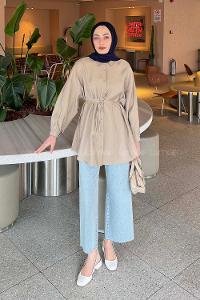 Mink Shirt Collar Long Arm Cupra Unprinted Shirt