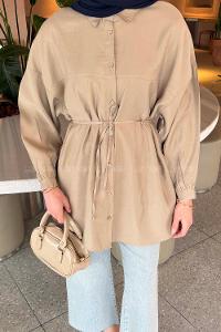 Mink Shirt Collar Long Arm Cupra Unprinted Shirt