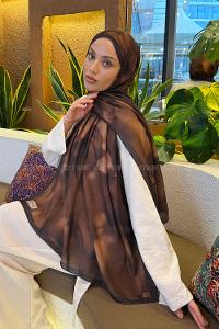 Lamelif Batik Desen Soft Şal Camel