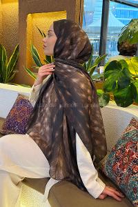 Lamelif Ceylan Desen Soft Şal Asker Yeşili