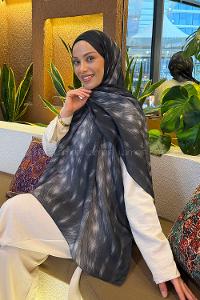 Lamelif Ceylan Desen Soft Şal Siyah