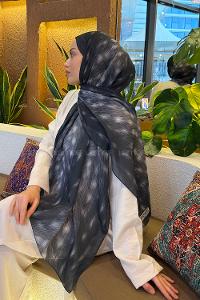 Lamelif Ceylan Desen Soft Şal Siyah