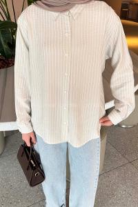 Stone Shirt Collar Long Arm Modal Shirt