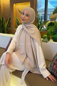 Lamelif Comfort Pamuk Şal Açık Vizon