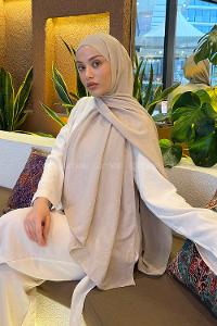 Lamelif Comfort Pamuk Şal Açık Vizon