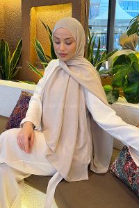 Lamelif Comfort Pamuk Şal Açık Vizon