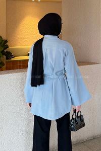 Gray Shirt Collar Long Arm Cupra Shirt