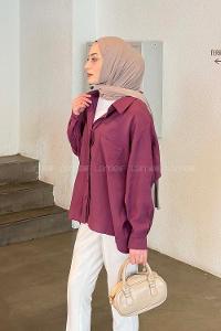 Lamelif Tensel Gömlek Gül