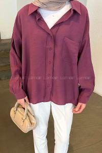 Lamelif Tensel Gömlek Gül