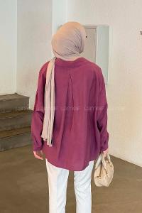 Lamelif Tensel Gömlek Gül