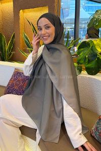 Lamelif Degrade Desen Soft Şal Asker Yeşili