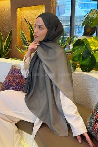 Lamelif Degrade Desen Soft Şal Asker Yeşili