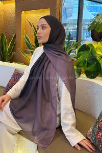 Lamelif Degrade Desen Soft Şal Mürdüm