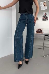 Blue-1 Denim High Waist Denim Pants