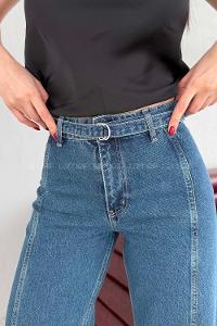 Blue-1 Denim High Waist Denim Pants
