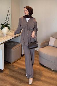 Mink Crew Neck Long Arm Oysho Regular Trousers Comfortable Suit