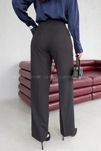 Black Cotton Polyester High Waist Material Pants