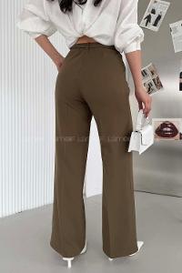 Lamelif İp Detaylı Pantolon Haki