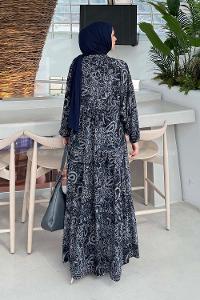 Lamelif Katleya Model Elbise Antrasit