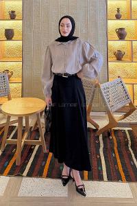 Stone Shirt Collar Long Arm Cotton Unprinted Shirt