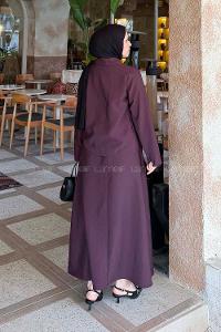 Lamelif Asimetrik Kapamalı Takım Mürdüm